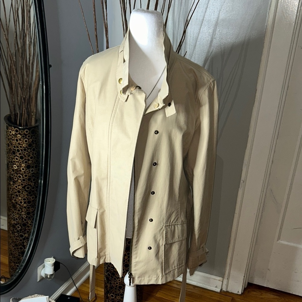 Lauren Ralph Lauren Cream Lightweight Shirt Jacket